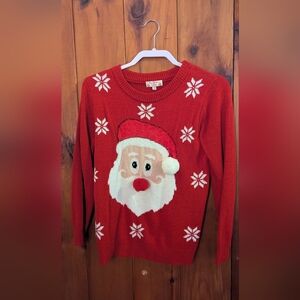 Poof! Red Santa Sweater